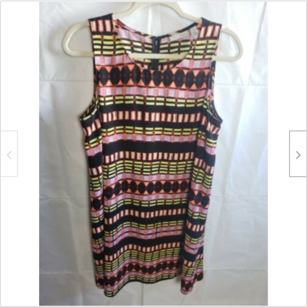 Halogen Boho Printed Shift Dress Size M